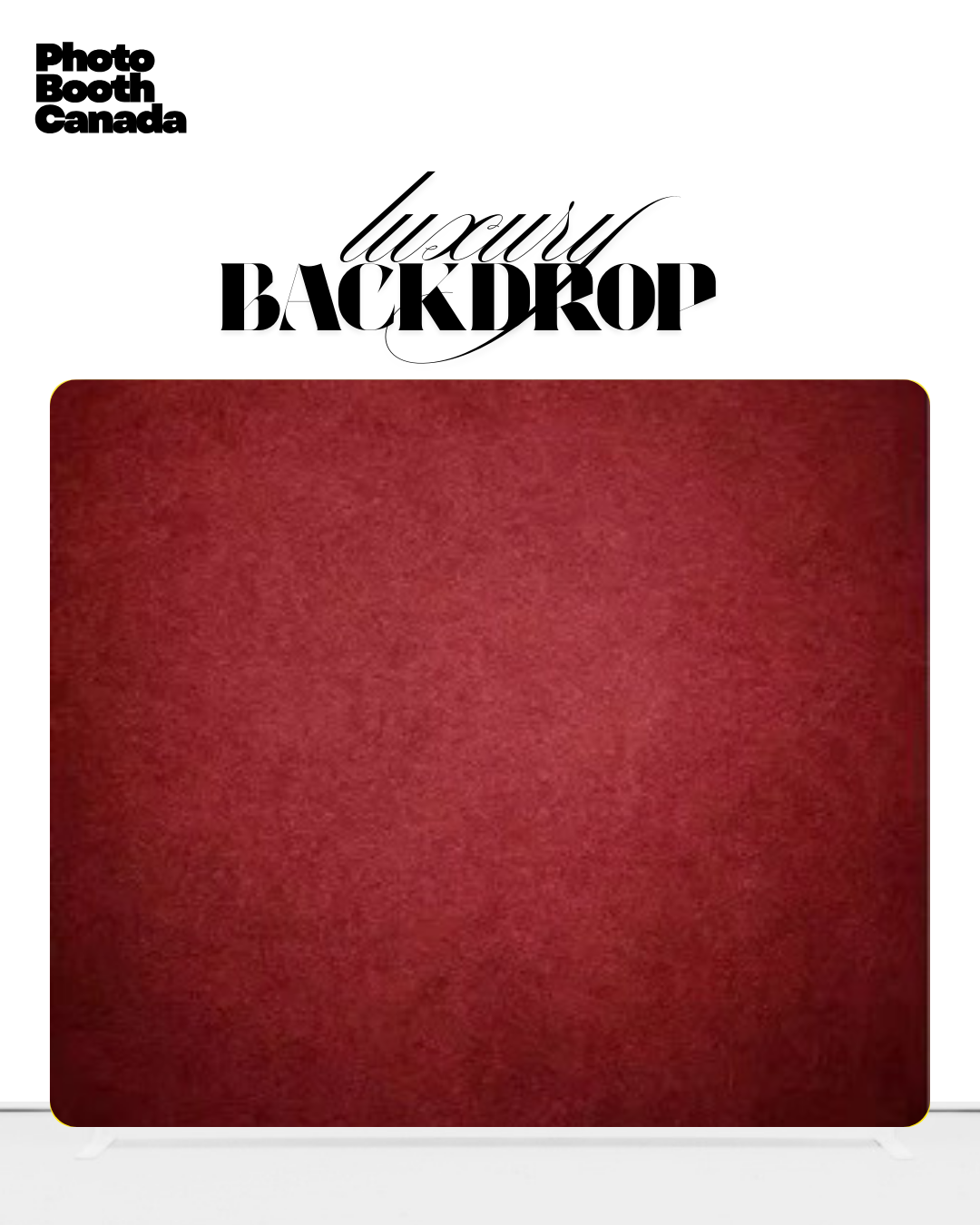 Luxury Crimson Elegance backdrop with velvet textures and golden accents